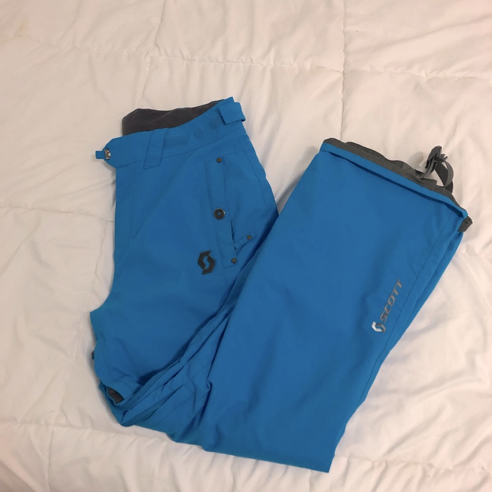 Men’s Scott outerwear electric blue adjustable snow pants snowboard ski Sz m